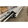 Image 1 : PALLET OF ASSORTED ALUMINUM WINDOW COVERING PARTS & COMPONENTS - PALLET MEASURES APPROX 20'L