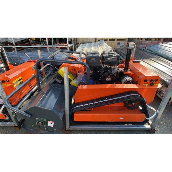 SDLOOL SL-LM1200Q ORANGE GAS POWERED REMOTE CONTROLLED FLAIL MOWER WITH 457 CC ENGINE,