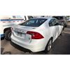 Image 3 : 2011 VOLVO S60 T6, 4DRSD, WHITE, VIN YV1902FH6B2016253,