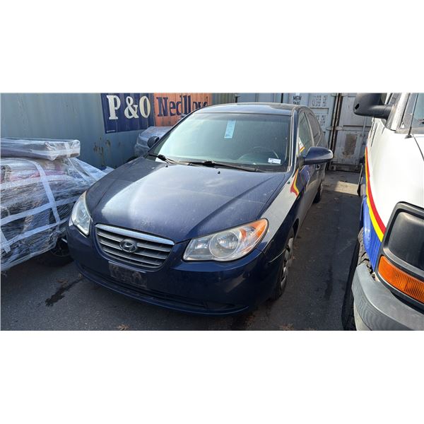 2008 HYUNDAI ELANTRA, 4DRSD, BLUE, VIN KMHDU45D88U313824,