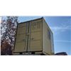 Image 1 : 10FT BEIGE OFFICE STORAGE SHIPPING CONTAINER WITH DUAL SWING REAR DOORS, CAMS, SIDE MAN DOOR &