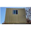 Image 2 : 10FT BEIGE OFFICE STORAGE SHIPPING CONTAINER WITH DUAL SWING REAR DOORS, CAMS, SIDE MAN DOOR &