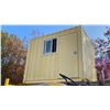 Image 3 : 10FT BEIGE OFFICE STORAGE SHIPPING CONTAINER WITH DUAL SWING REAR DOORS, CAMS, SIDE MAN DOOR &