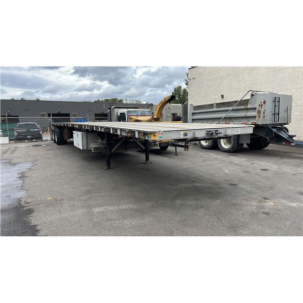 2012 WILSON CF-1080 FLAT DECK TRAILER, BLACK, VIN 4WWBGB6N9CN618040,