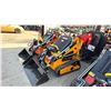 Image 1 : SDLOOL SL360T YELLOW 420CC GAS POWERED RUBBER TRACK STAND ON MINI SKID STEER LOADER WITH 42"W