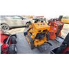 Image 4 : SDLOOL SL360T YELLOW 420CC GAS POWERED RUBBER TRACK STAND ON MINI SKID STEER LOADER WITH 42"W