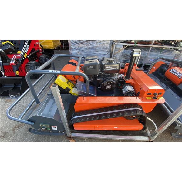 SDLOOL SL-LM1200Q ORANGE GAS POWERED REMOTE CONTROLLED FLAIL MOWER WITH 457 CC ENGINE,