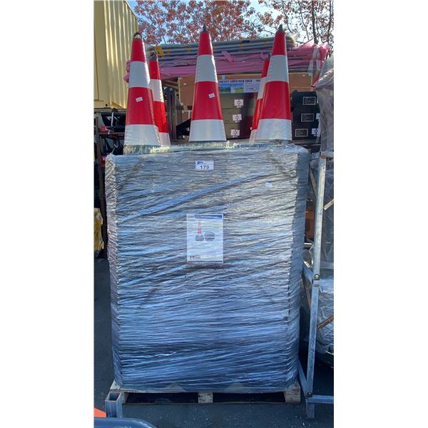 PALLET OF IRANCH IRSTC REFLECTIVE TRAFFIC CONES- 250PCS TOTAL