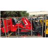 Image 1 : AGT INDUSTRIAL SDA-140T RED GAS POWERED RUBBER TRACK RIDE ON MINI SKID STEER WITH ATTACHED 44"W