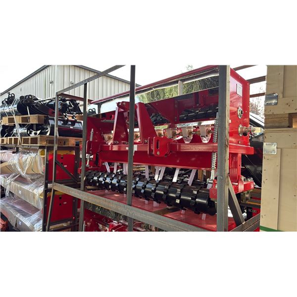 AGT INDUSTRIAL STSD10 RED SKID STEER SEEDER ATTACHMENT 344KG LOAD CAPACITY 2000MM WIDTH