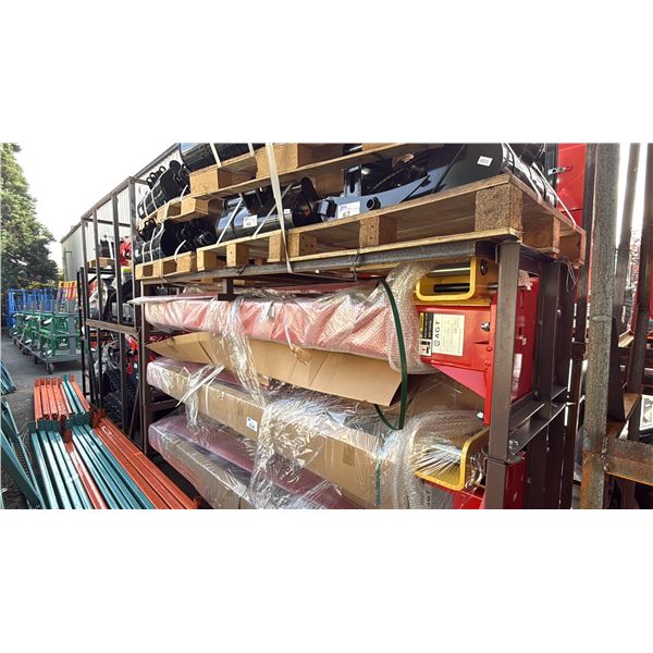 AGT ATK-B1000 RED INDUSTRIAL 1,190.5 LBS CAPACITY HYDRAULIC 2 POST 4 POINT AUTOMOTIVE HOIST WITH