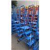 Image 1 : CANWAY 4H-20 HEAVY DUTY BLUE 4 STEP NARROW MOBILE WAREHOUSE STAIRS WITH 20" X 15" PLATFORM