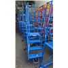 Image 3 : CANWAY 4H-20 HEAVY DUTY BLUE 4 STEP NARROW MOBILE WAREHOUSE STAIRS WITH 20" X 15" PLATFORM