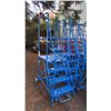 Image 1 : CANWAY 4H-EXT22.5 HEAVY DUTY BLUE 4 STEP MOBILE WAREHOUSE STAIRS WITH 24" X 22.5" PLATFORM