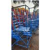 Image 2 : CANWAY 4H-EXT22.5 HEAVY DUTY BLUE 4 STEP MOBILE WAREHOUSE STAIRS WITH 24" X 22.5" PLATFORM