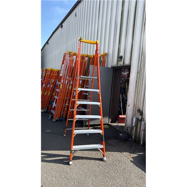 ALLRIGHT HEAVY DUTY 6' ORANGE CARBON FIBER INDUSTRIAL PLATFORM LADDER