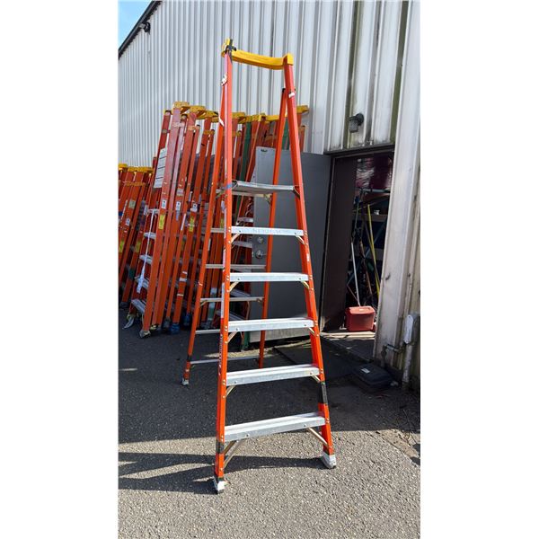 ALLRIGHT HEAVY DUTY 6' ORANGE CARBON FIBER INDUSTRIAL PLATFORM LADDER