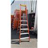 Image 1 : ALLRIGHT HEAVY DUTY 6' ORANGE CARBON FIBER INDUSTRIAL PLATFORM LADDER