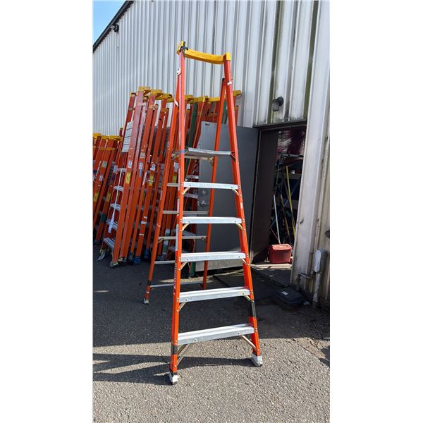 ALLRIGHT HEAVY DUTY 6' ORANGE CARBON FIBER INDUSTRIAL PLATFORM LADDER