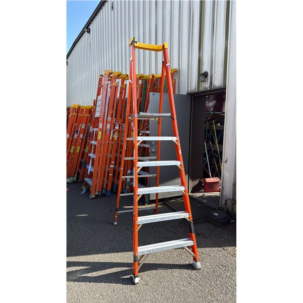 ALLRIGHT HEAVY DUTY 6' ORANGE CARBON FIBER INDUSTRIAL PLATFORM LADDER