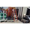 Image 1 : ALLRIGHT HEAVY DUTY 4' ORANGE CARBON FIBER INDUSTRIAL PLATFORM LADDER