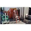 Image 1 : ALLRIGHT HEAVY DUTY 4' ORANGE CARBON FIBER INDUSTRIAL PLATFORM LADDER