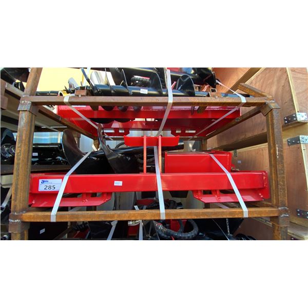 GIYI RED SKID STEER HYDRAULIC AUGER ATTACHMENT SET WITH 3 RODS