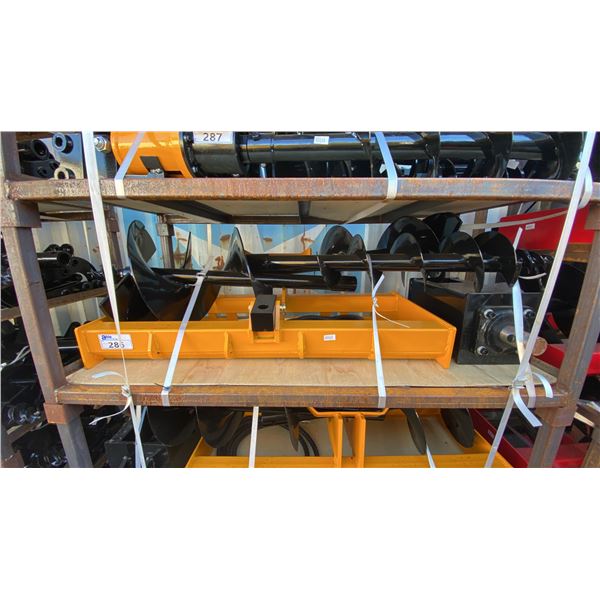 GIYI C-SM LXZ SKID STEER HYDRAULIC AUGER ATTACHMENT SET WITH 3 BITS- 8 , 12  & 16 