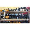 Image 1 : GIYI C-10 MINI EXCAVATOR ATTACHMENT SET- 2 BUCKETS, GRABBER, RAKE, RIPPER, QUICK CONNECT, AUGER &