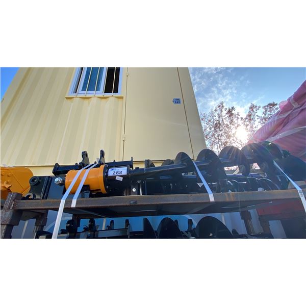 GIYI C-10 MINI EXCAVATOR ATTACHMENT SET- 2 BUCKETS, GRABBER, RAKE, RIPPER, QUICK CONNECT, AUGER &