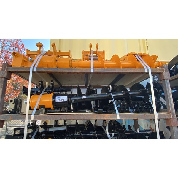 GIYI C-10 MINI EXCAVATOR ATTACHMENT SET- 2 BUCKETS, GRABBER, RAKE, RIPPER, QUICK CONNECT, AUGER &