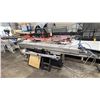 Image 1 : MF-45 INDUSTRIAL GRADE SLIDING TABLE PANEL SAW WITH CUSTOM BUILT WOOD TABLE EXTENSION MACHINE