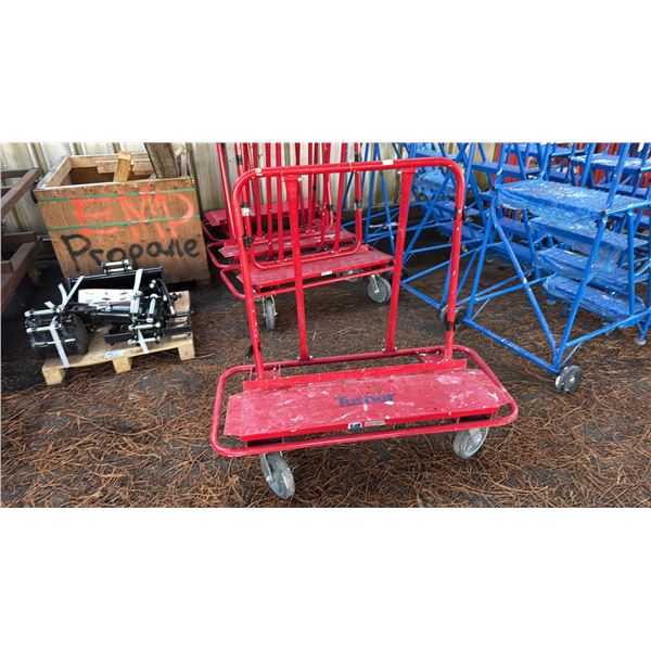ULINE TURNER RED METAL HEAVY DUTY DRYWALL CART
