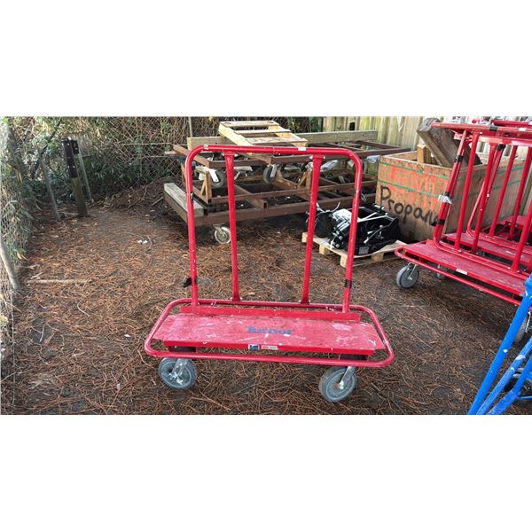 ULINE TURNER RED METAL HEAVY DUTY DRYWALL CART