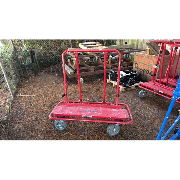 ULINE TURNER RED METAL HEAVY DUTY DRYWALL CART