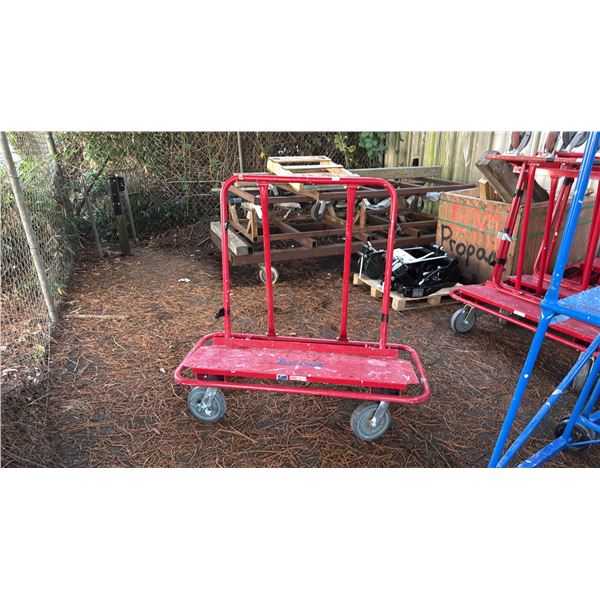 ULINE TURNER RED METAL HEAVY DUTY DRYWALL CART