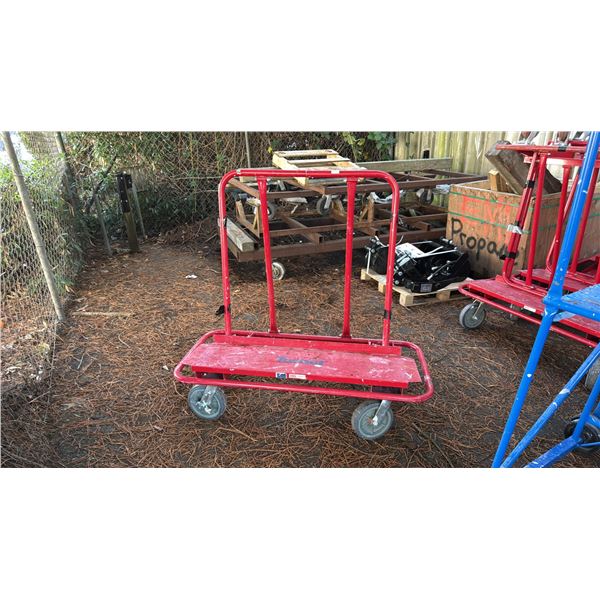 ULINE TURNER RED METAL HEAVY DUTY DRYWALL CART