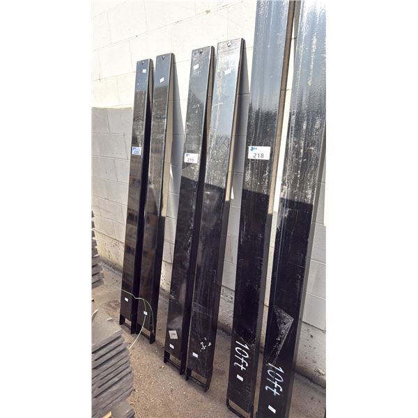 PAIR OF BLACK 6FT FORKLIFT FORK EXTENSIONS