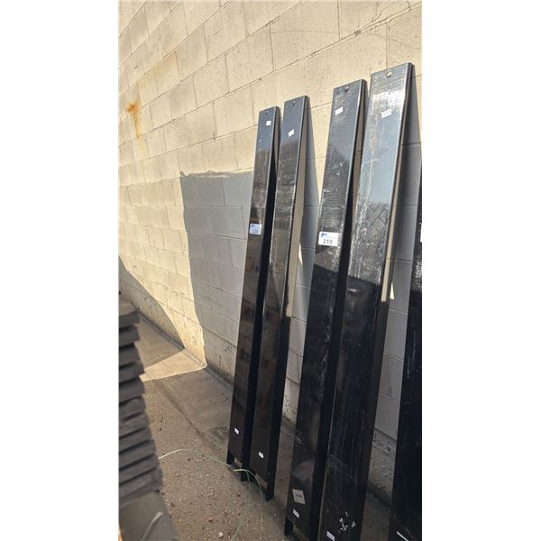 PAIR OF BLACK 6FT FORKLIFT FORK EXTENSIONS