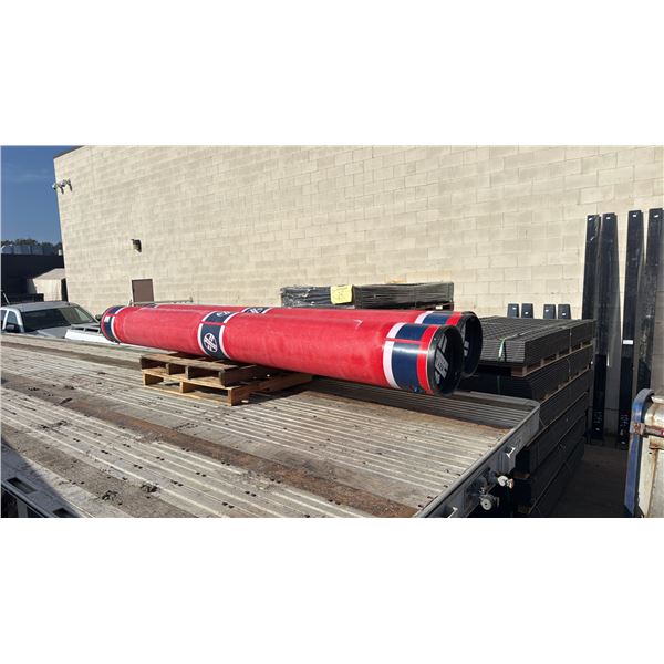 RED 11.7 FT LONG X 14  DIAMETER KEY LOG ROLLING
