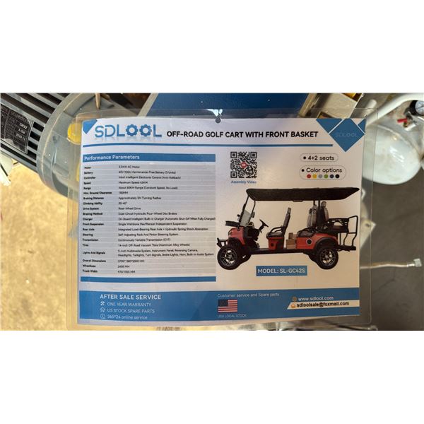 SDLOOL OFF-ROAD 4+2 SEATS ELECTRIC GOLF CART WITH FRONT BASKET