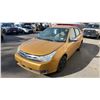 Image 1 : 2009 FORD FOCUS SE, 4DRSD, YELLOW, VIN 1FAHP35N89W136994,