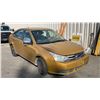 Image 4 : 2009 FORD FOCUS SE, 4DRSD, YELLOW, VIN 1FAHP35N89W136994,