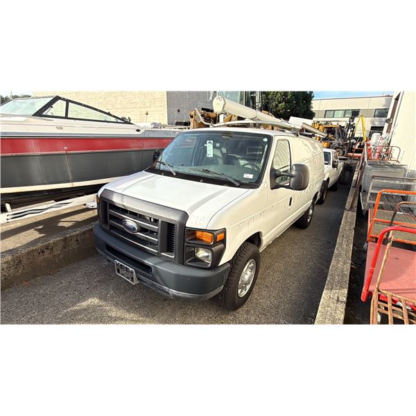 2008 FORD E250 SUPERDUTY, 3DR VAN, WHITE, VIN 1FTNE24L18DA03629,