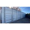 Image 2 : GREY 40' 52,910 LB MAX CAPACITY INDUSTRIAL TRANSPORT CONTAINER WITH 4 DUAL SWING SIDE DOORS DUAL