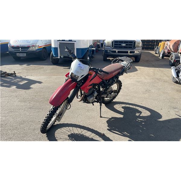 2014 HONDA XR 250 DUAL SPORT BIKE, RED, VIN 9C2MD3400ER512511,
