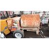 Image 2 : CROWN 12S ORANGE SN# 3A9S17M13B1168013 SINGLE AXLE ELECTRIC INDUSTRIAL PNEUMATIC TIRE CEMENT MIXER