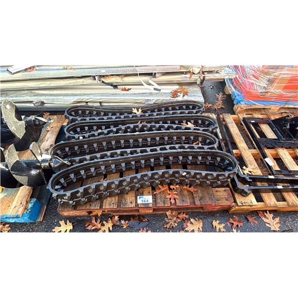 SET OF 4 PCS MINI EXCAVATORS HEAVY DUTY RUBBER TRACKS