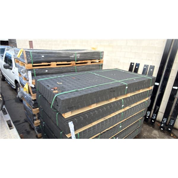 PALLET OF 12 HEAVY DUTY INDUSTRIAL 47" X 95" PLASTIC CONSTRUCTION SITE ROADBED PROTECTION MATS