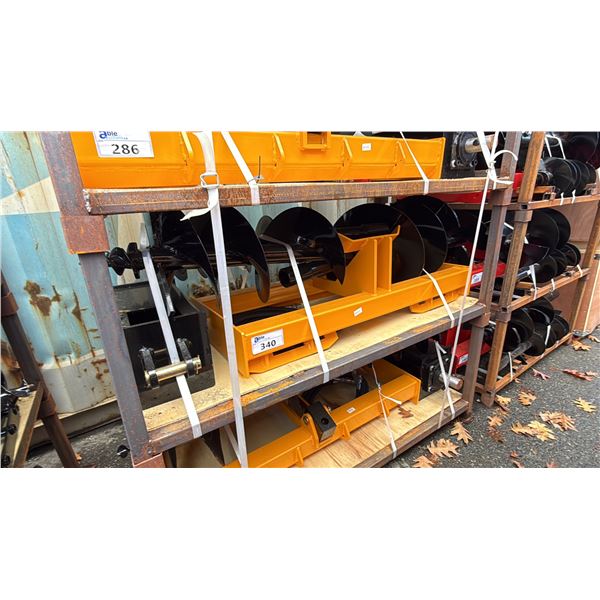 GIYI C-SM LXZ SKID STEER HYDRAULIC AUGER ATTACHMENT SET WITH 3 BITS- 8", 12" & 16"